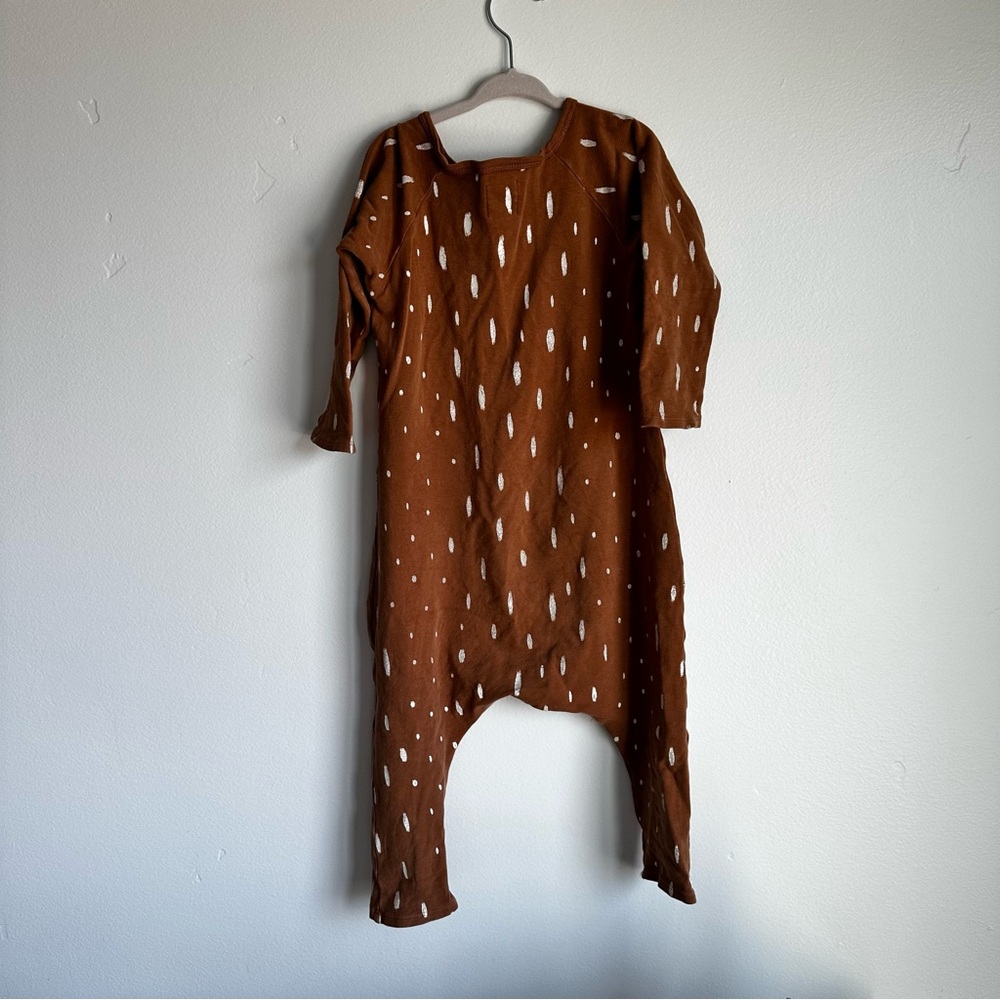 Little Urban Apparel Brown Romper with White Dots